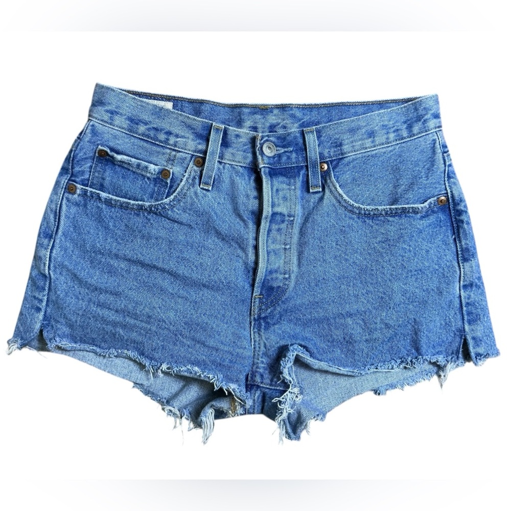 Levi’s 501 Premium Cut-Off Denim Shorts Frayed Hem Size W27